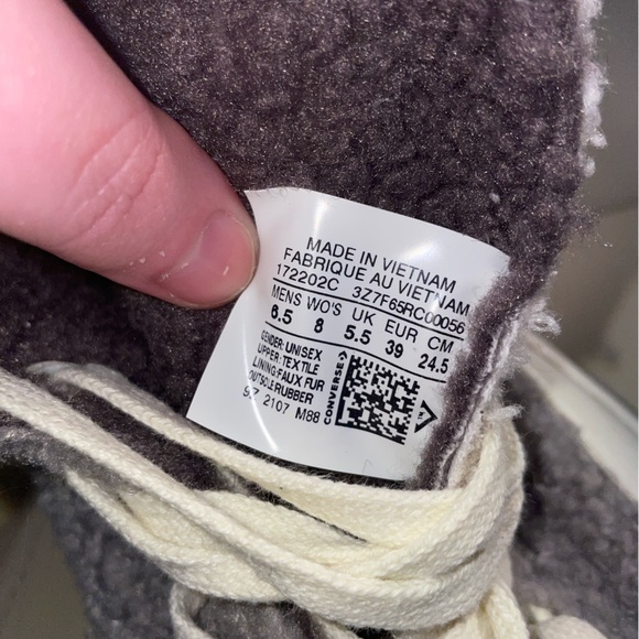 Grey Fuzzy Converse - Picture 3 of 3